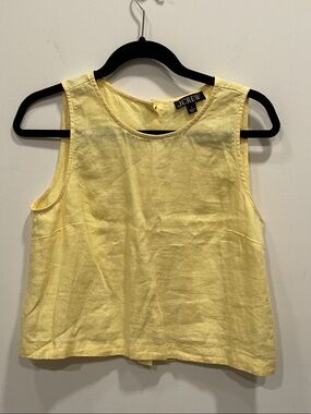 J. Crew Yellow Linen Sleeveless Tank